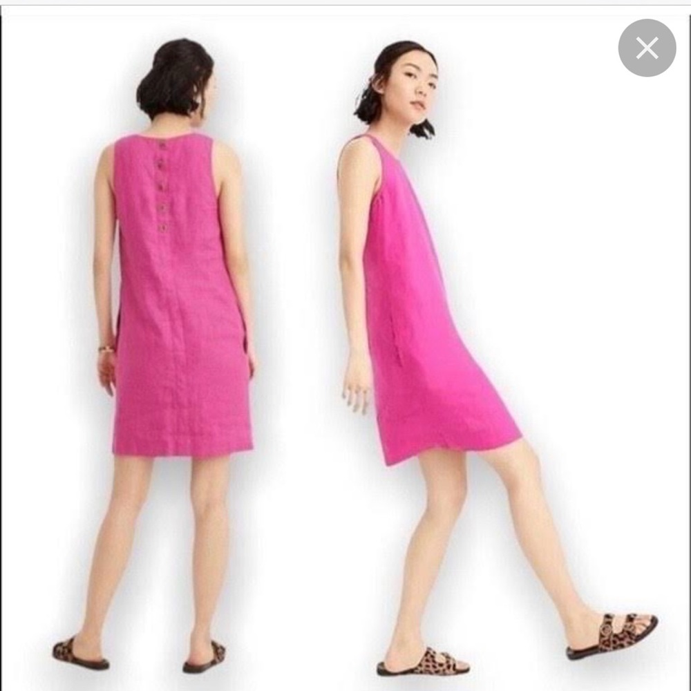 J crew TALL franco linen shift dress